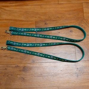 2 Vintage Genuine Land Rover Green Dog Leashes